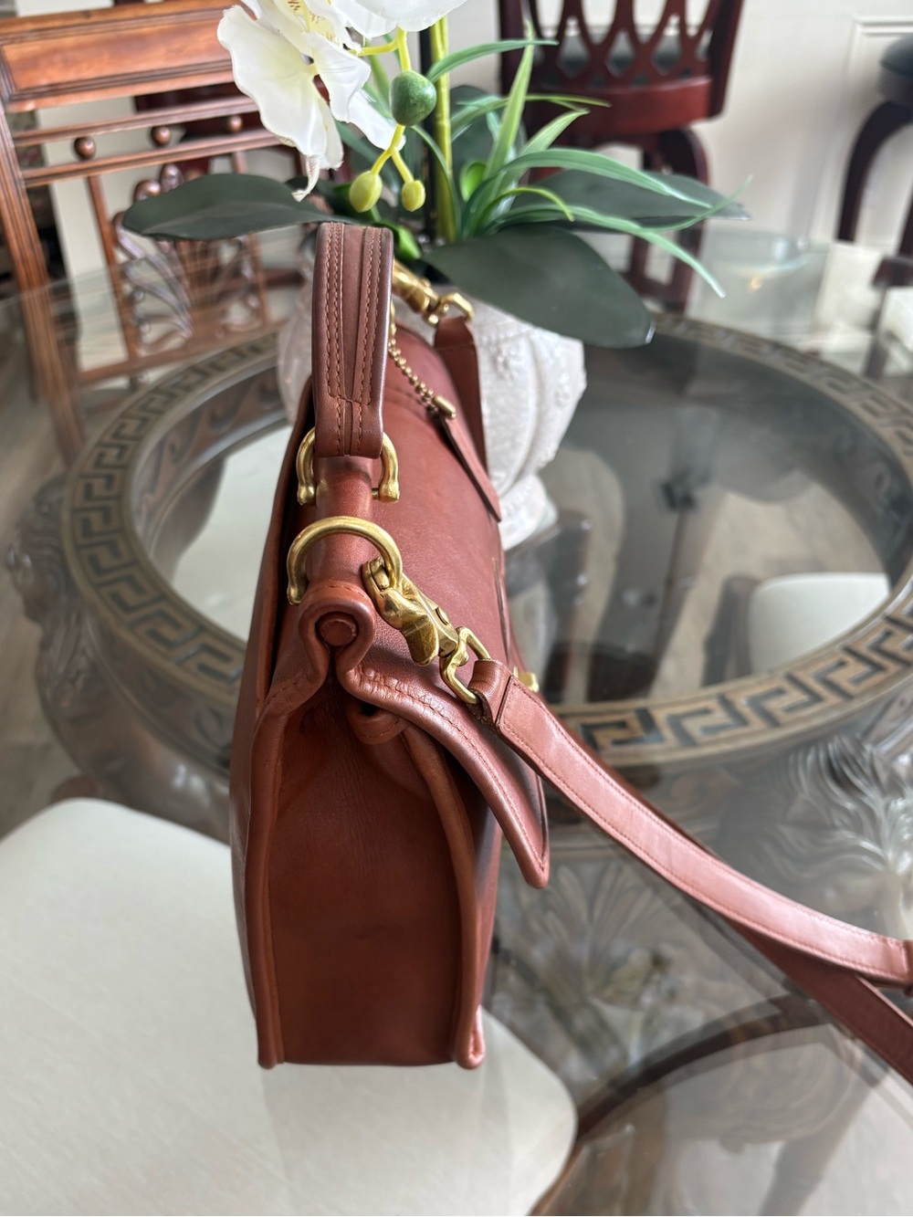 🤎🤎VINTAGE COACH BRITISH TAN WILLIS GLOVE TANNED LEATHER BAG!🤎🤎9927 - Picture 5 of 13